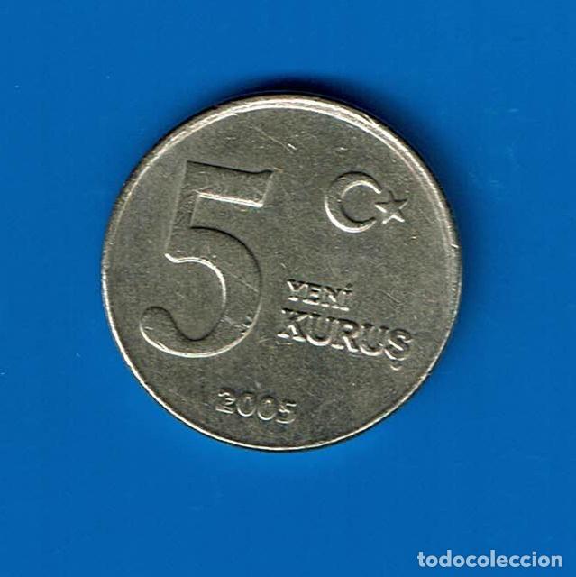 Monedas antiguas de Asia: TURQUIA 5 KURUS 2005 - Foto 1