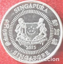 Monedas antiguas de Asia: moneda singapur 2015 50 cent sc - Foto 1