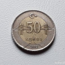 Monedas antiguas de Asia: TURQUIA 50 KURUS 2012. Lote 322481138