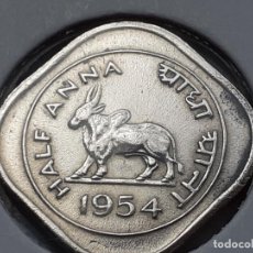 Monedas antiguas de Asia: INDIA 1/2 ANNA 1954. Lote 327527663