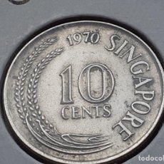 Monedas antiguas de Asia: SINGAPUR 10 CENTAVOS 1970. Lote 328289108
