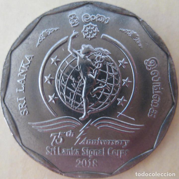 Monedas antiguas de Asia: Sri-Lanka (Ceil&aacute;n), 10 Rupias. 2018 ''Transmisiones'', UC#126./ La de la foto.