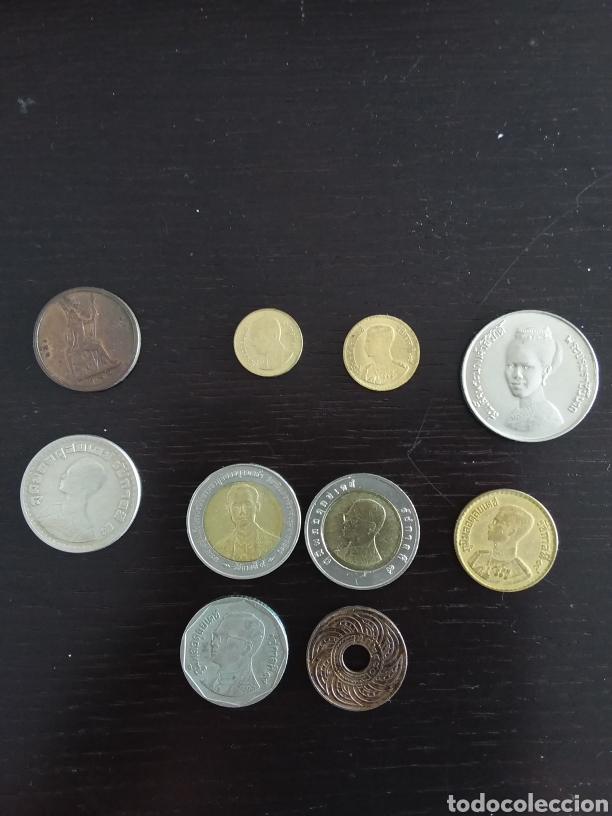 Monedas antiguas de Asia: lote de 10 monedas de Tailandia - Foto 2