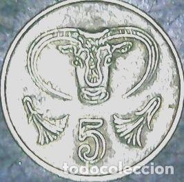 Monedas antiguas de Asia: chipre moneda 5 cent 1992 km 553 - Foto 1