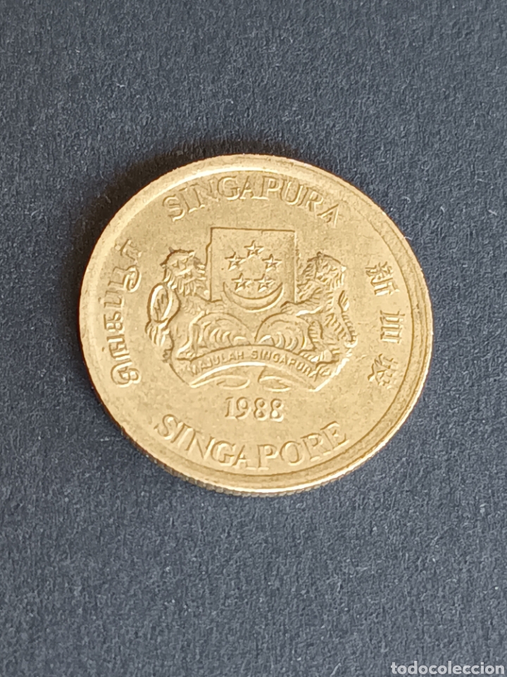 Monedas antiguas de Asia: SINGAPUR. 5 C&Eacute;NTIMOS DE 1988. - Foto 2