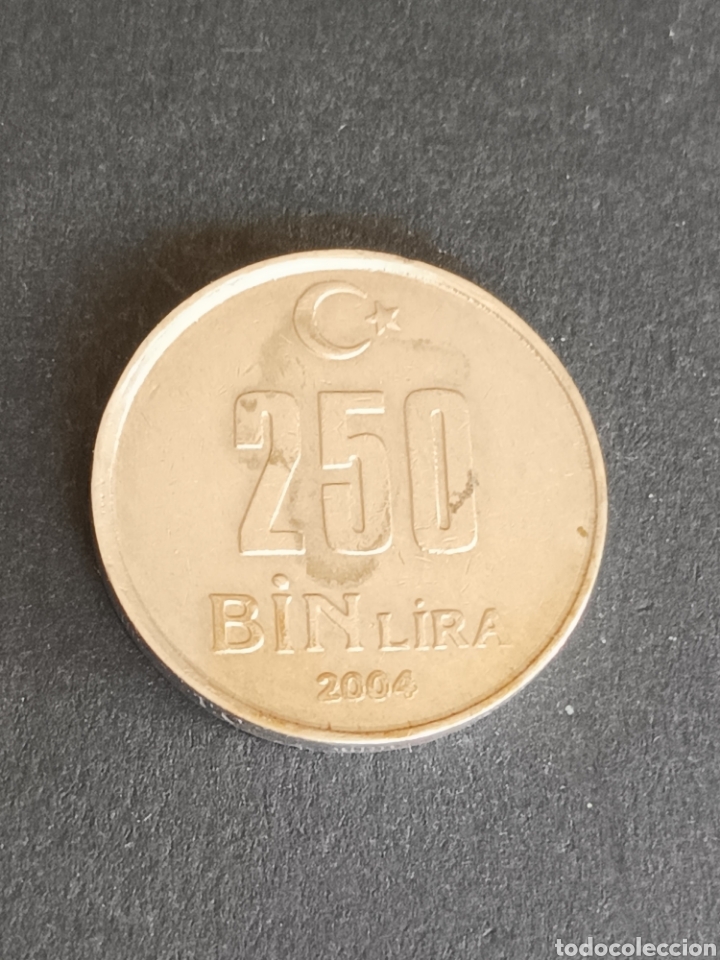 Monedas antiguas de Asia: TURQU&Iacute;A. 250 LIRAS DE 2004. - Foto 2