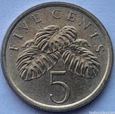 Monedas antiguas de Asia: SINGAPUR 5 CENTS 1986. Lote 352774929