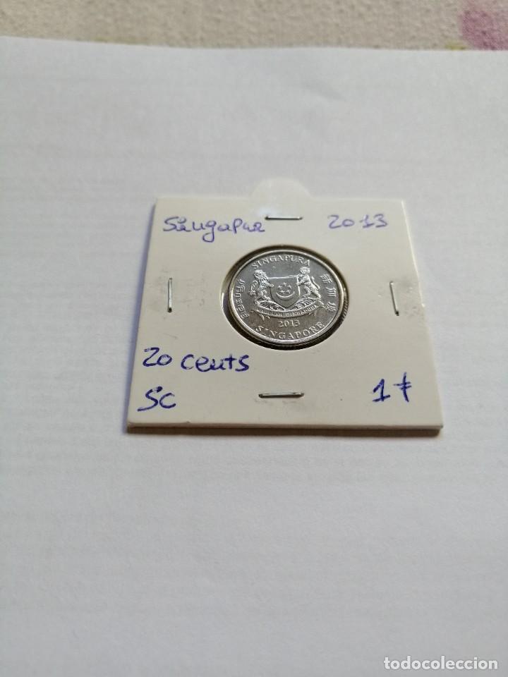 Monedas antiguas de Asia: Singapur 20 Cents 2013 SC - Foto 1