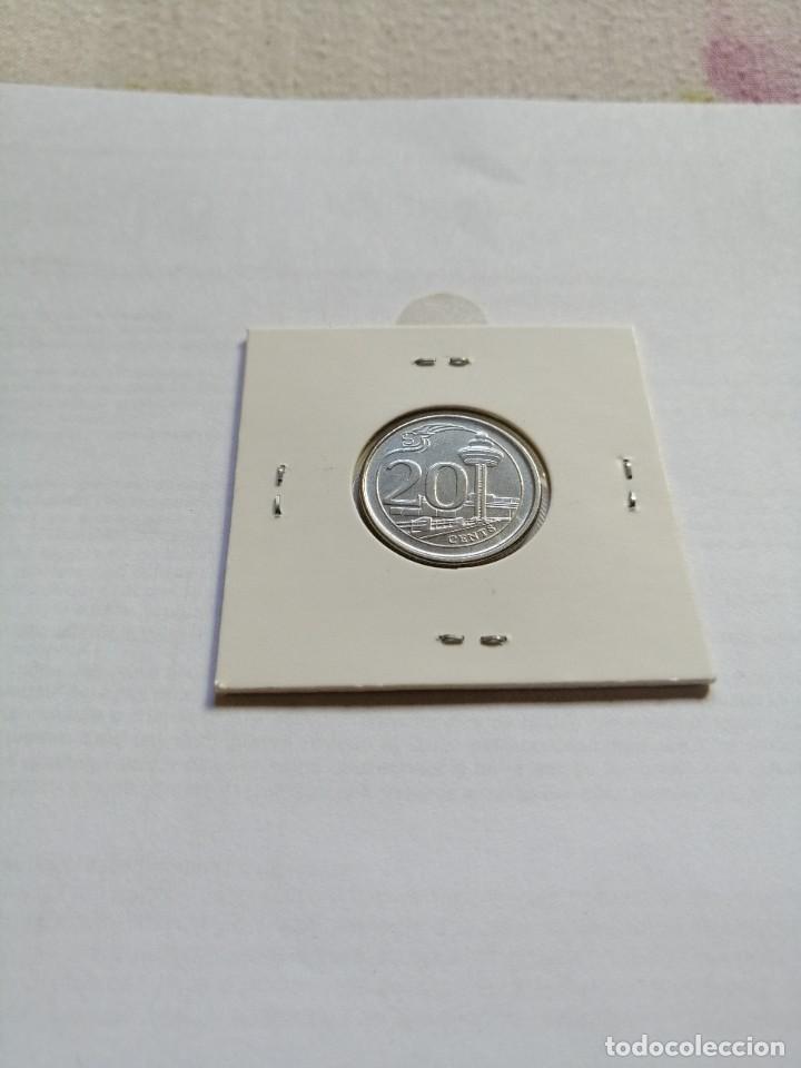 Monedas antiguas de Asia: Singapur 20 Cents 2013 SC - Foto 2