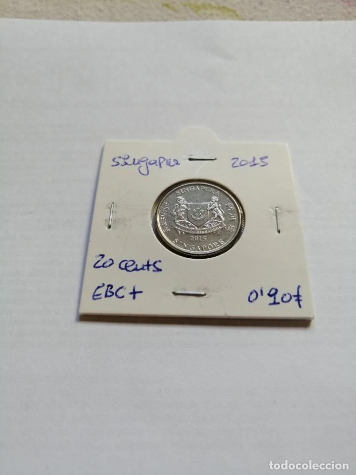 Monedas antiguas de Asia: Singapur 20 Cents 2015 - Foto 1