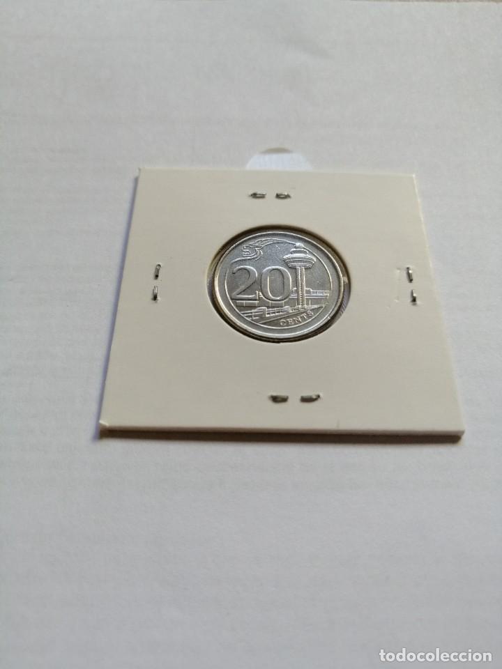 Monedas antiguas de Asia: Singapur 20 Cents 2015 - Foto 2
