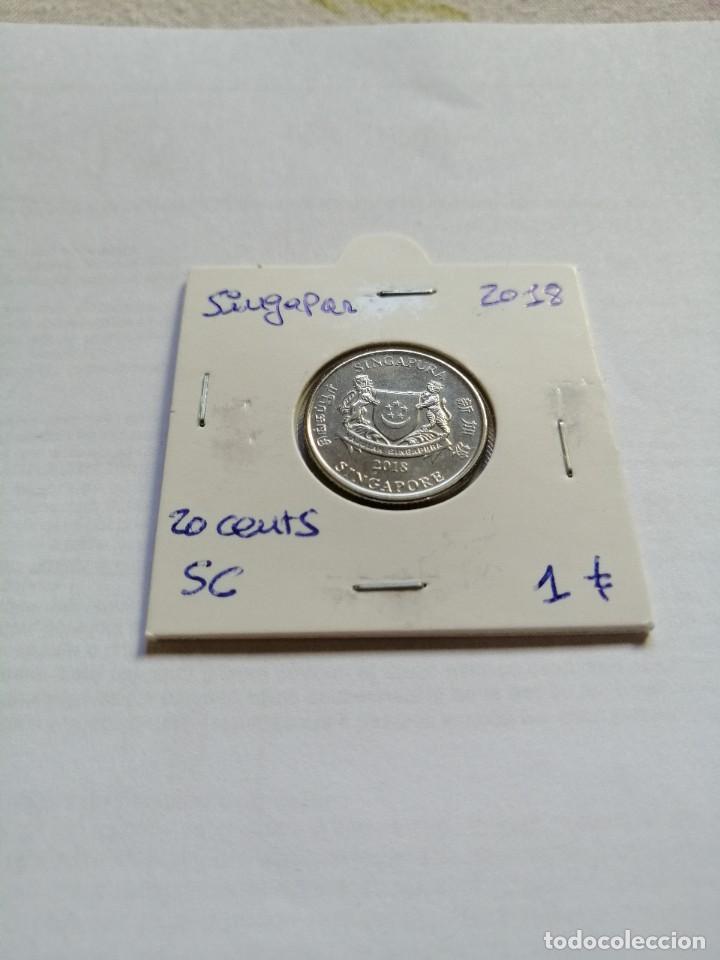 Monedas antiguas de Asia: Singapur 20 Cents 2018 SC - Foto 1