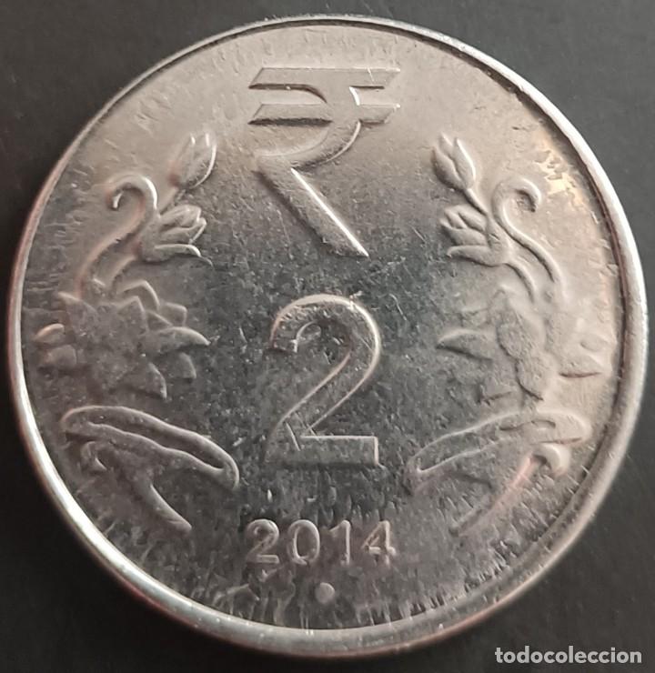 Monedas antiguas de Asia: 2 Rupias 2014 - Ceca Noida - India - Foto 1