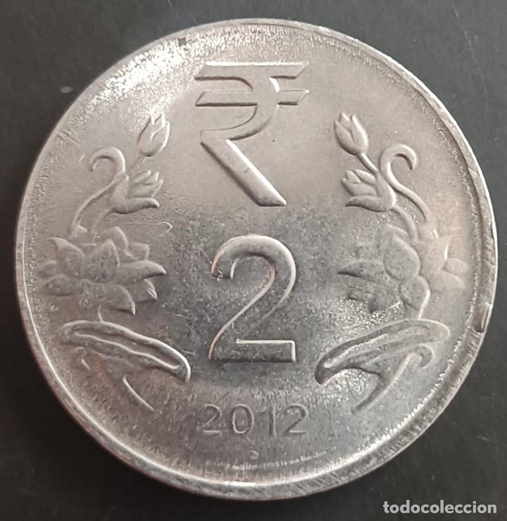Monedas antiguas de Asia: 2 Rupias 2012 - Ceca Noida - India - Foto 1
