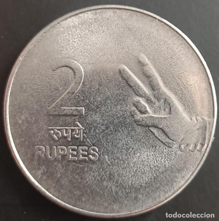 Monedas antiguas de Asia: 2 Rupias 2010 - India - Foto 2