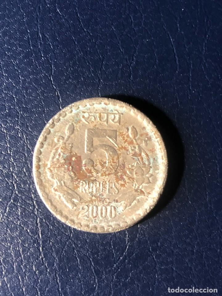 Monedas antiguas de Asia: INDIA 5 RUPIAS 2000 - Foto 1