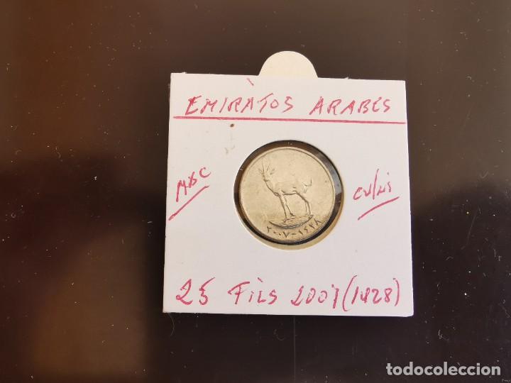 Old Coins of Asia: EMIRATOA ARABES 25 FILS 2007(1428) MBC KM=4 (CUPRONIQUEL)