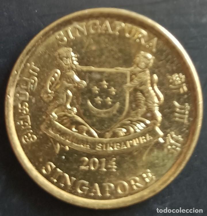 Monedas antiguas de Asia: 5 Cents 2014 - Singapur - Foto 1