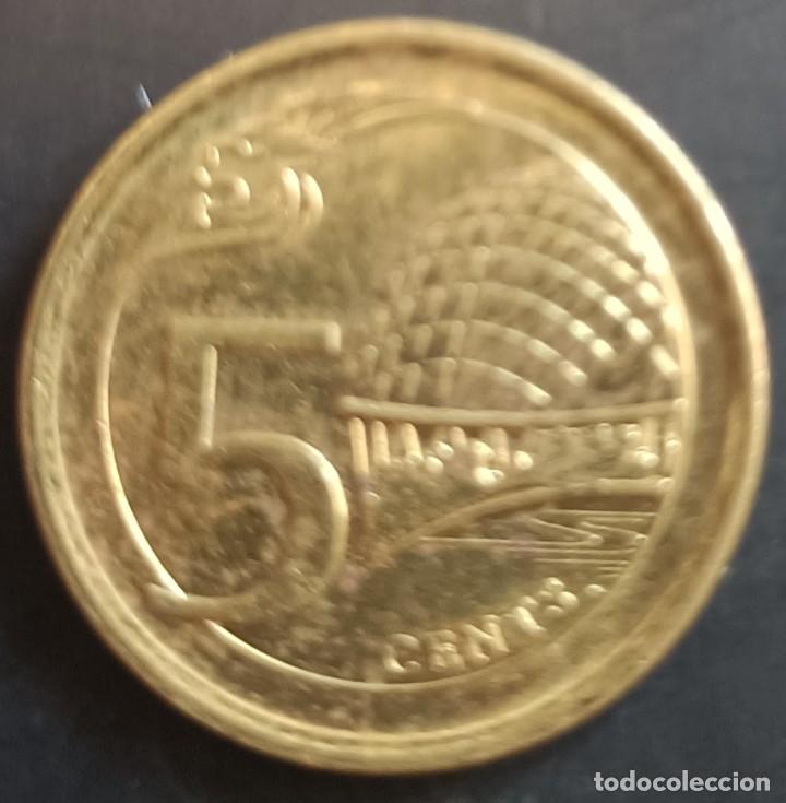 Monedas antiguas de Asia: 5 Cents 2014 - Singapur - Foto 2