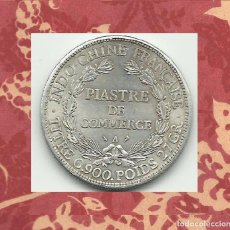 Monedas antiguas de Asia: MONEDA PIASTRE 1908 REPRODUCCIÓN MODERNA INDOCHINA