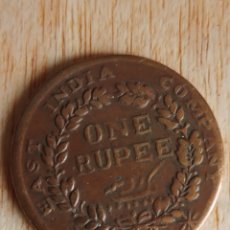 Monedas antiguas de Asia: ONE RUPEE. EAST INDIA COMPANY, 1839. COBRE. DIÁMETRO 3 CM. Lote 361373275
