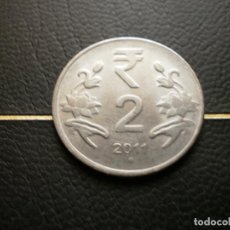 Monedas antiguas de Asia: INDIA 2 RUPIAS 2011 PUNTO. Lote 362458545