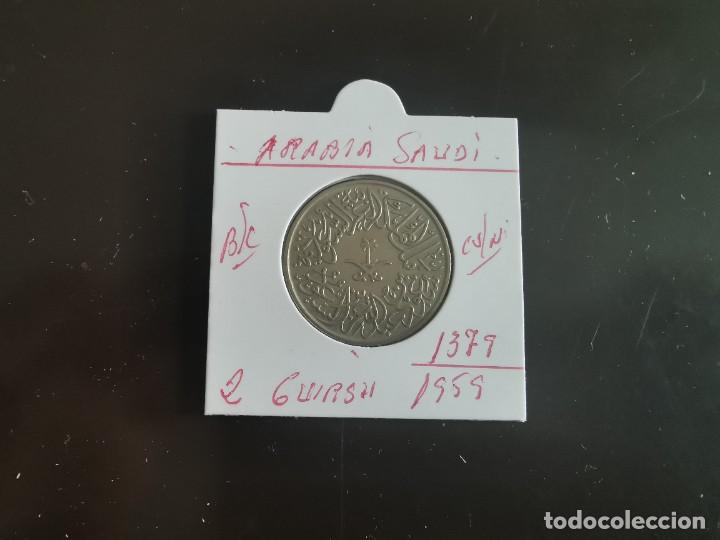 Monedas antiguas de Asia: ARABIA SAUDI 2 GHIRSH 1959(1379) BC KM=41 (CUPRONIQUEL)