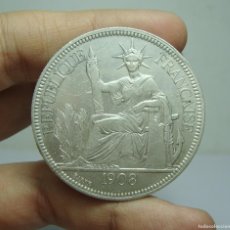 Monedas antiguas de Asia: 1 PIASTRE. PLATA. REPÚBLICA FRANCESA. INDOCHINA - 1908. Lote 365805306