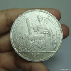 Monedas antiguas de Asia: 1 PIASTRE. PLATA. REPÚBLICA FRANCESA. INDOCHINA - 1909. Lote 365808176