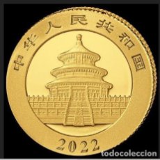 Monedas antiguas de Asia: MONEDA DE ORO CHINA . 10 YUAN 2022 - ”PANDA” - 1G. Lote 366600386