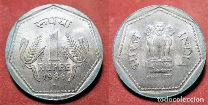 Monedas antiguas de Asia: MONEDA DE INDIA 1 RUPIA 1986 - Foto 1