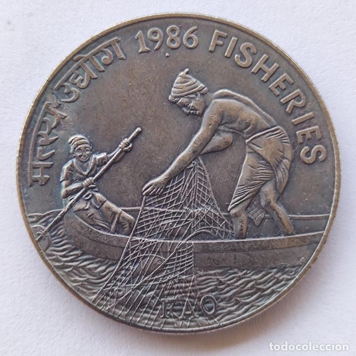 Monedas antiguas de Asia: 100 RUPIAS 1986 INDIA - Foto 2