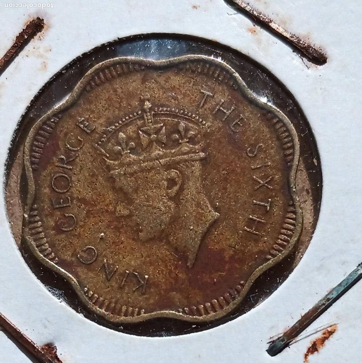 Moedas antigas da &Aacute;sia: CEYLAN CEILAN -10 CENTS 1951 BC