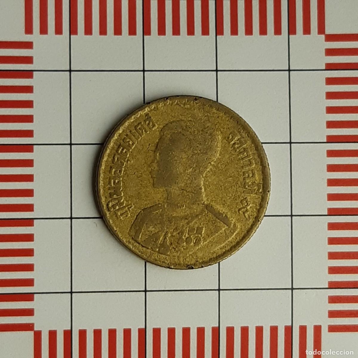 Moedas antigas da &Aacute;sia: 1/2 BATH, THAILANDIA. 2500 (1957) (Y#81).