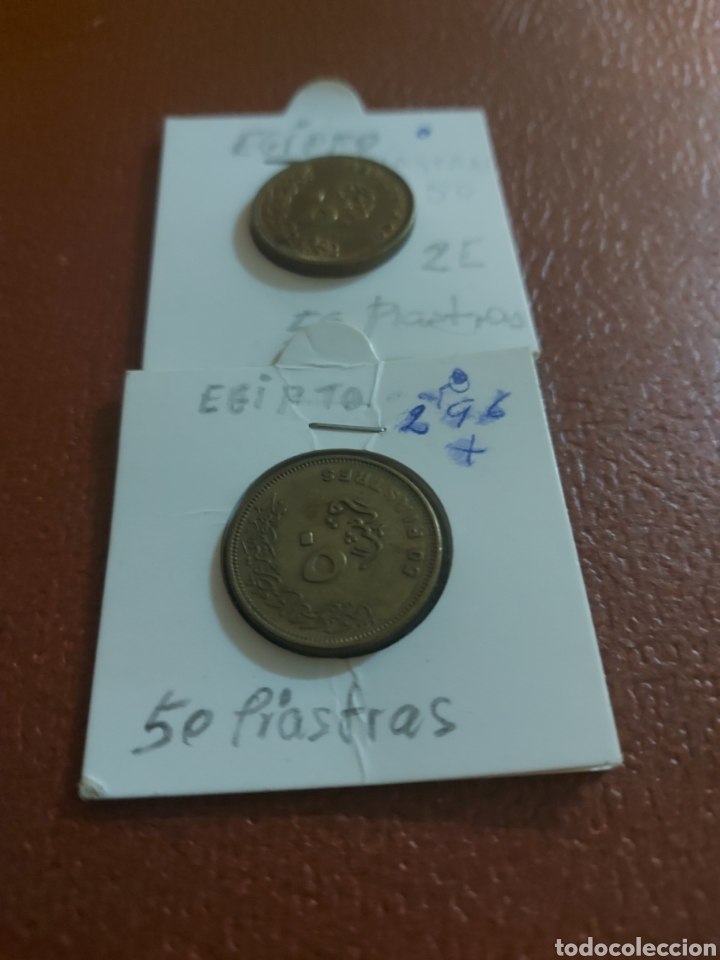 Monedas antiguas de Asia: 2 monedas 50 piastras - Foto 2