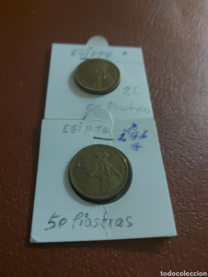 Monedas antiguas de Asia: 2 monedas 50 piastras - Foto 1