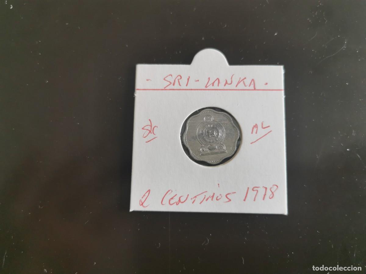 Moedas antigas da &Aacute;sia: SRI-LANKA 2 CENTIMOS 1978 S/C KM=138 (ALUMINIO)