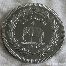 Monedas antiguas de Asia: CEYLAN - CORONA 1808 - JORGE III - SIN CIRCULAR - ALUMINIO - ENCAPSULADA. Lote 374764004
