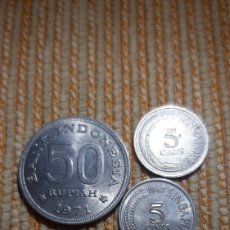 Monedas antiguas de Asia: (INDONESIA-SINGAPUR) LOTE DE 3 MONEDAS. Lote 376535109