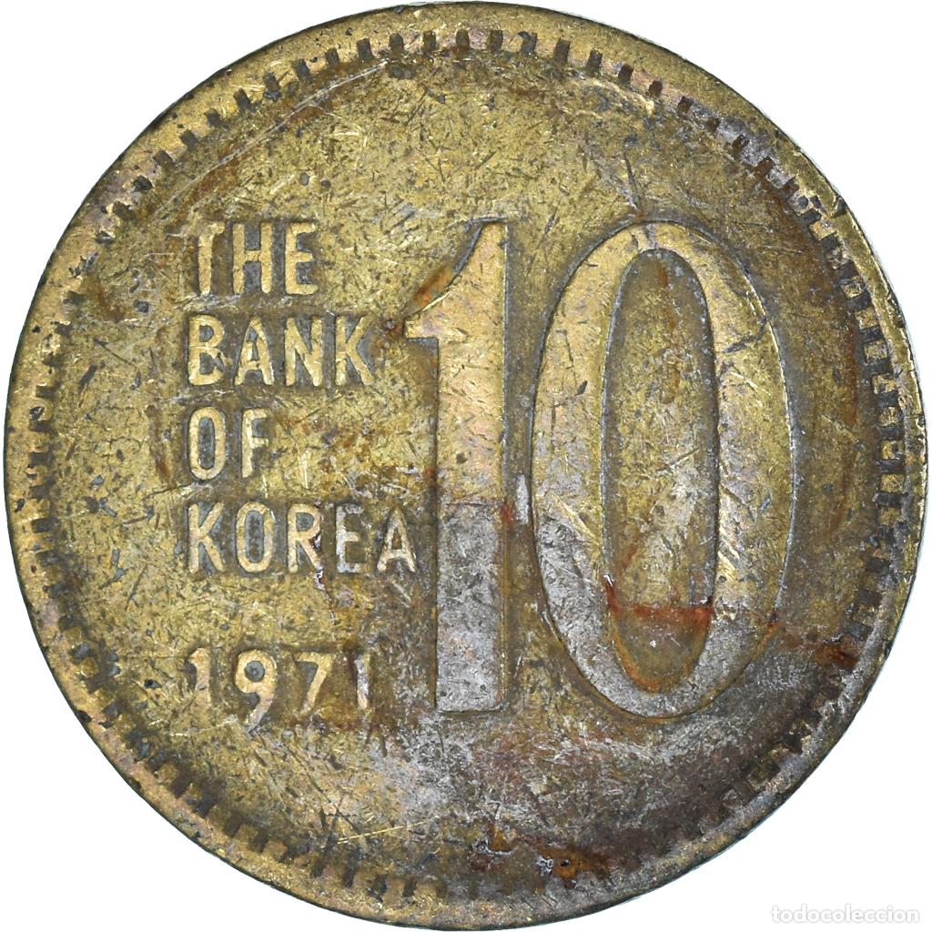 Monedas antiguas de Asia: [#1138470] Moneda, Corea, 10 Won, 1971 - Foto 2