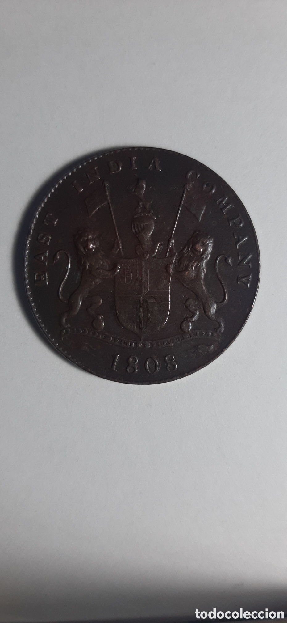 Old Coins of Asia: 20 cash state india company (1808)