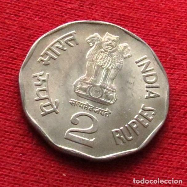 Monedas antiguas de Asia: India 2 rupees 1996 Sardar unc - Foto 2