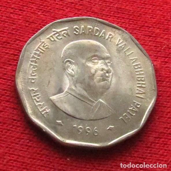 Monedas antiguas de Asia: India 2 rupees 1996 Sardar unc - Foto 1