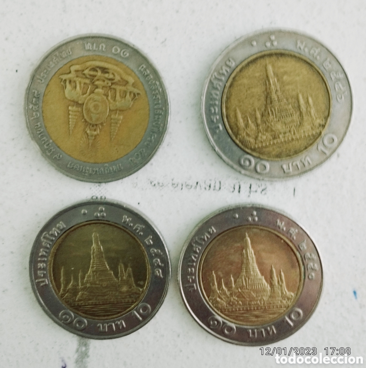 Monedas antiguas de Asia: 4 monedas Tailandia - Foto 1