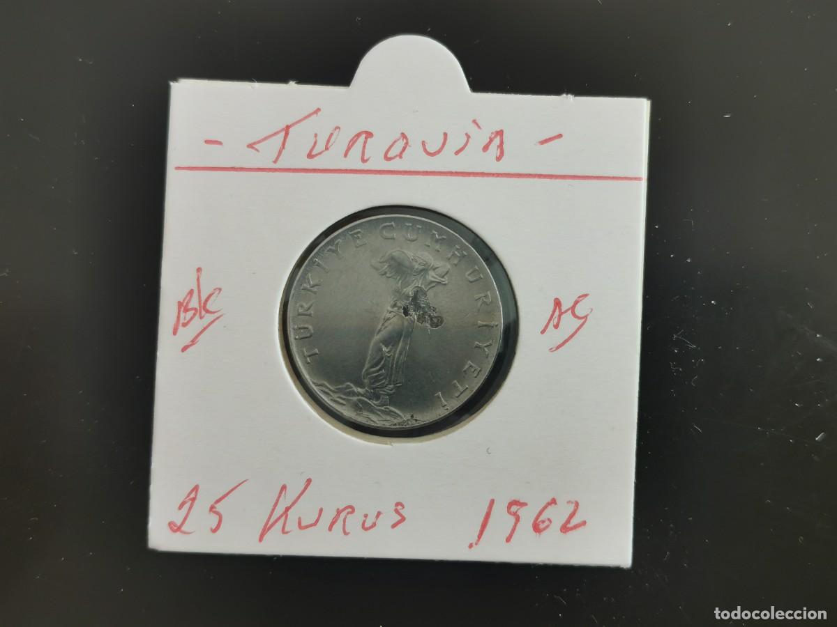 Alte M&uuml;nzen aus Asien: TURQUIA 25 KURUS 1962 BC KM=892.2 (ACERO)