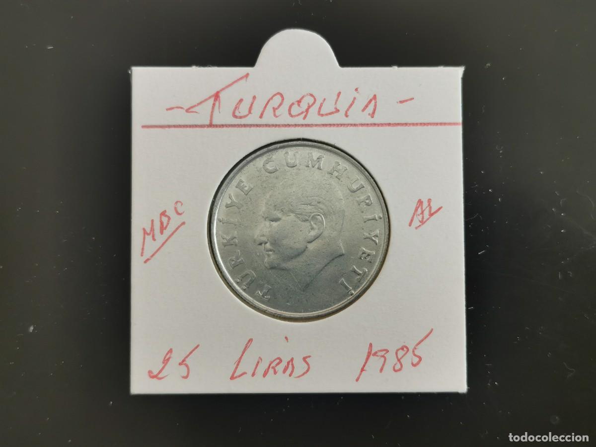 Alte M&uuml;nzen aus Asien: TURQUIA 25 LIRAS 1985 MBC KM=975 (ALUMINIO)