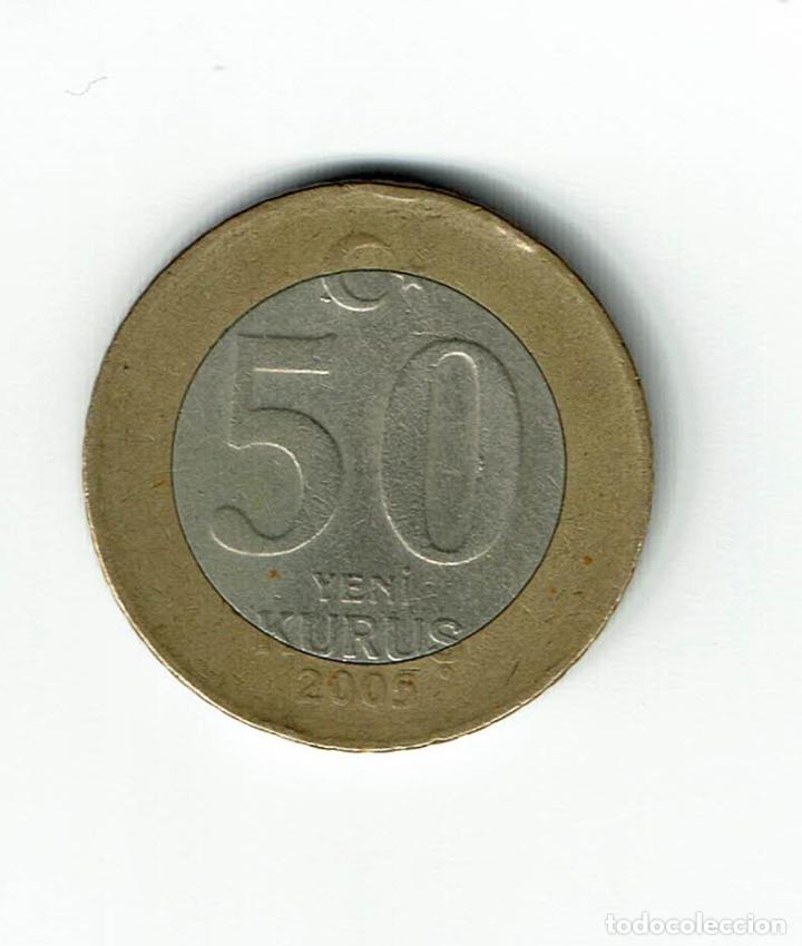 Monedas antiguas de Asia: TURQUIA 50 KURUS 2005 - Foto 2