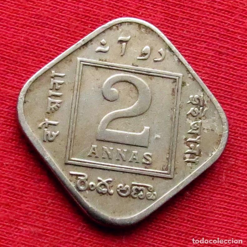 Monedas antiguas de Asia: India 2 anna 1933 - Foto 1