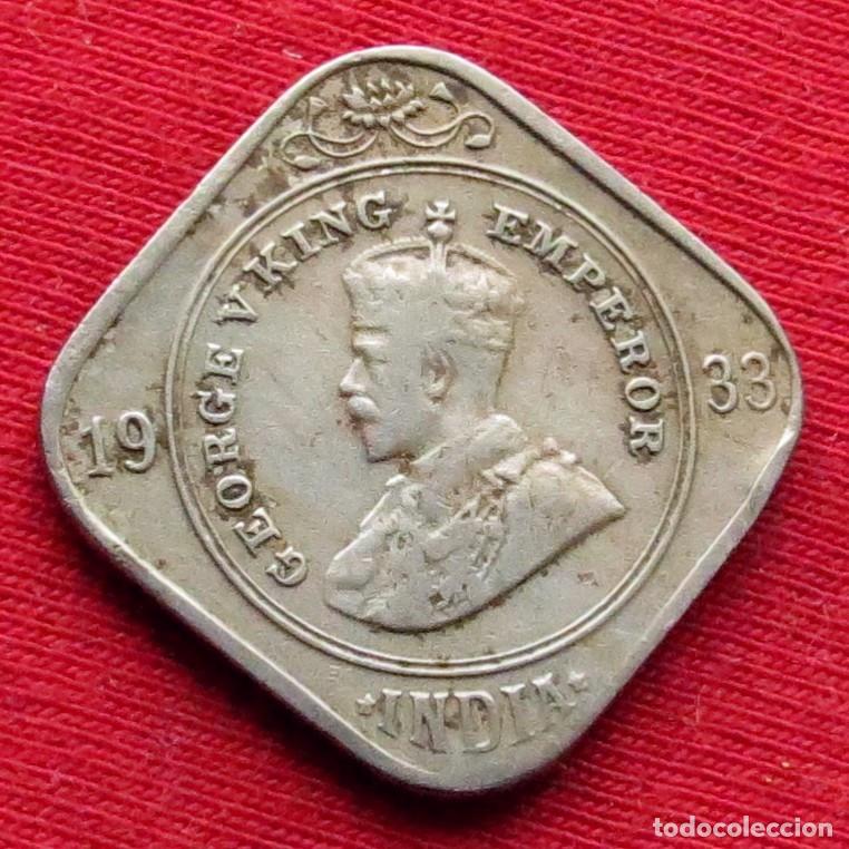 Monedas antiguas de Asia: India 2 anna 1933 - Foto 2