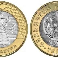 Monedas antiguas de Asia: KAZAJISTAN 100 TENGE BIMETALICA 2020 SULÝ ÁIEL TESOROS DE LA ESTEPA